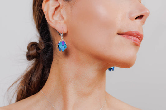 Aretes Colibrí en Flor - pequeños